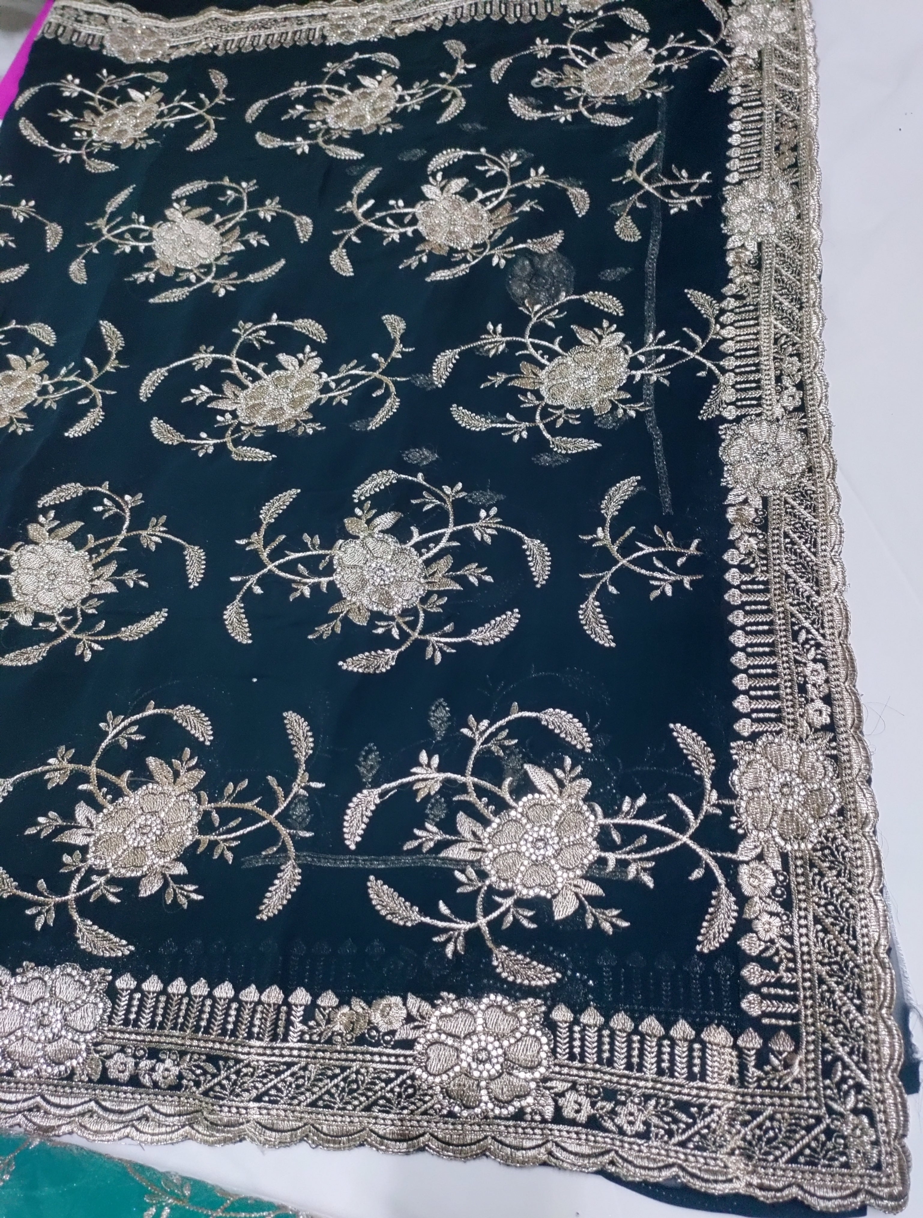 Zarkan Stone Work Saree