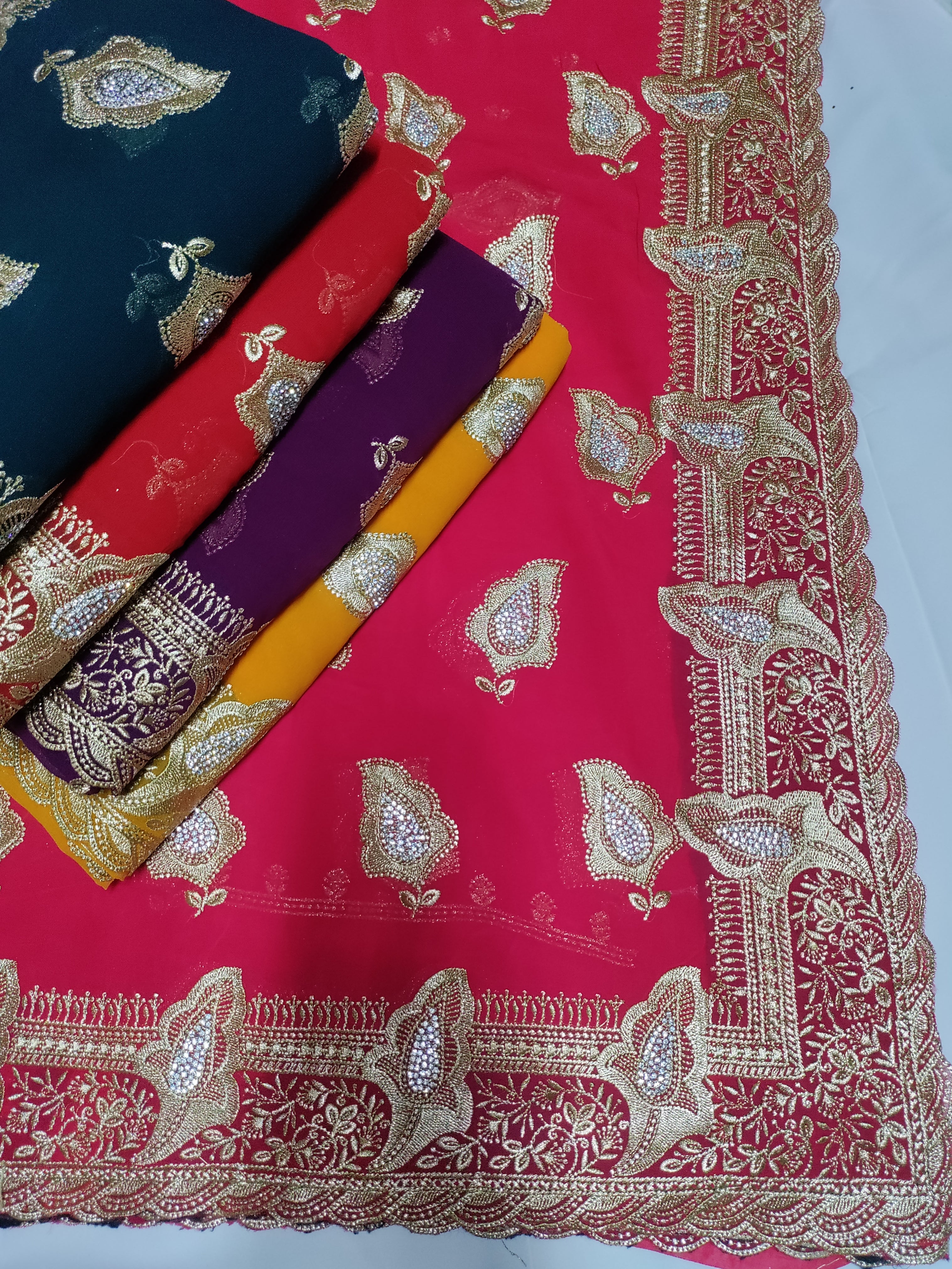 Zarkan Stone Work Saree