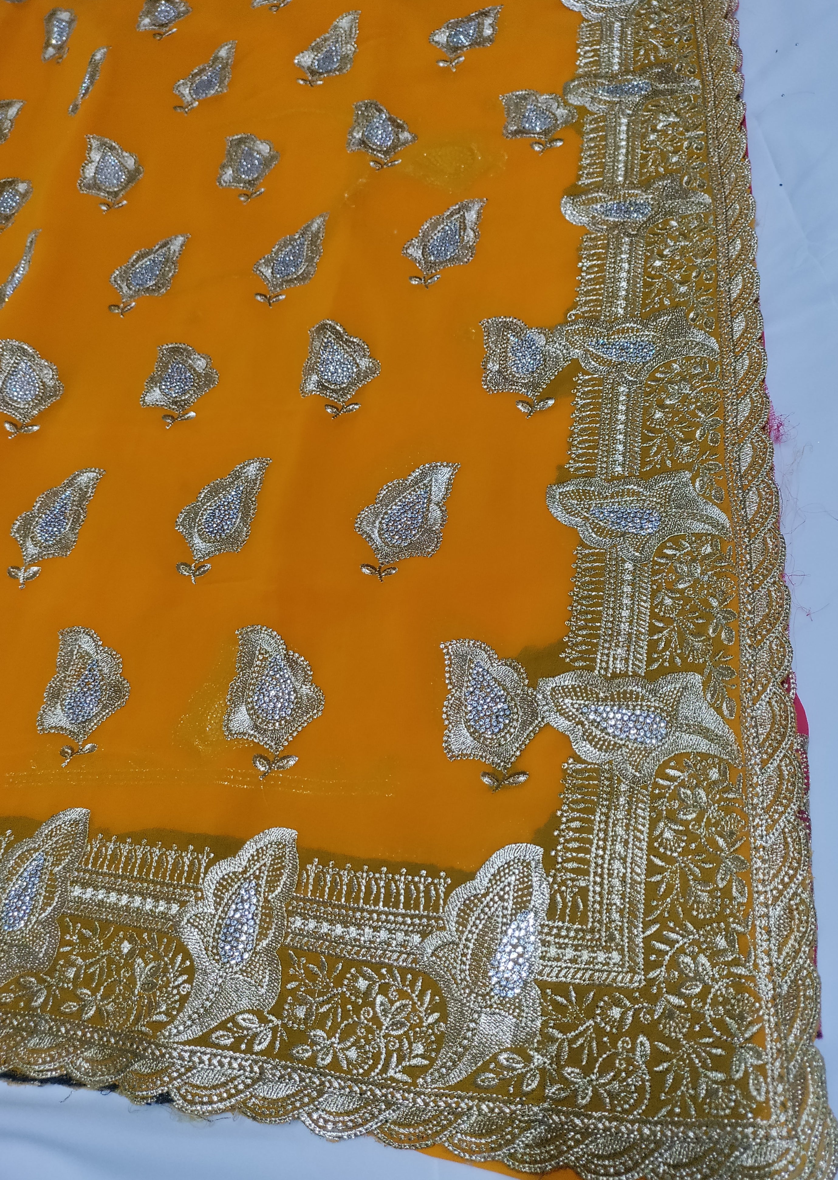 Zarkan Stone Work Saree