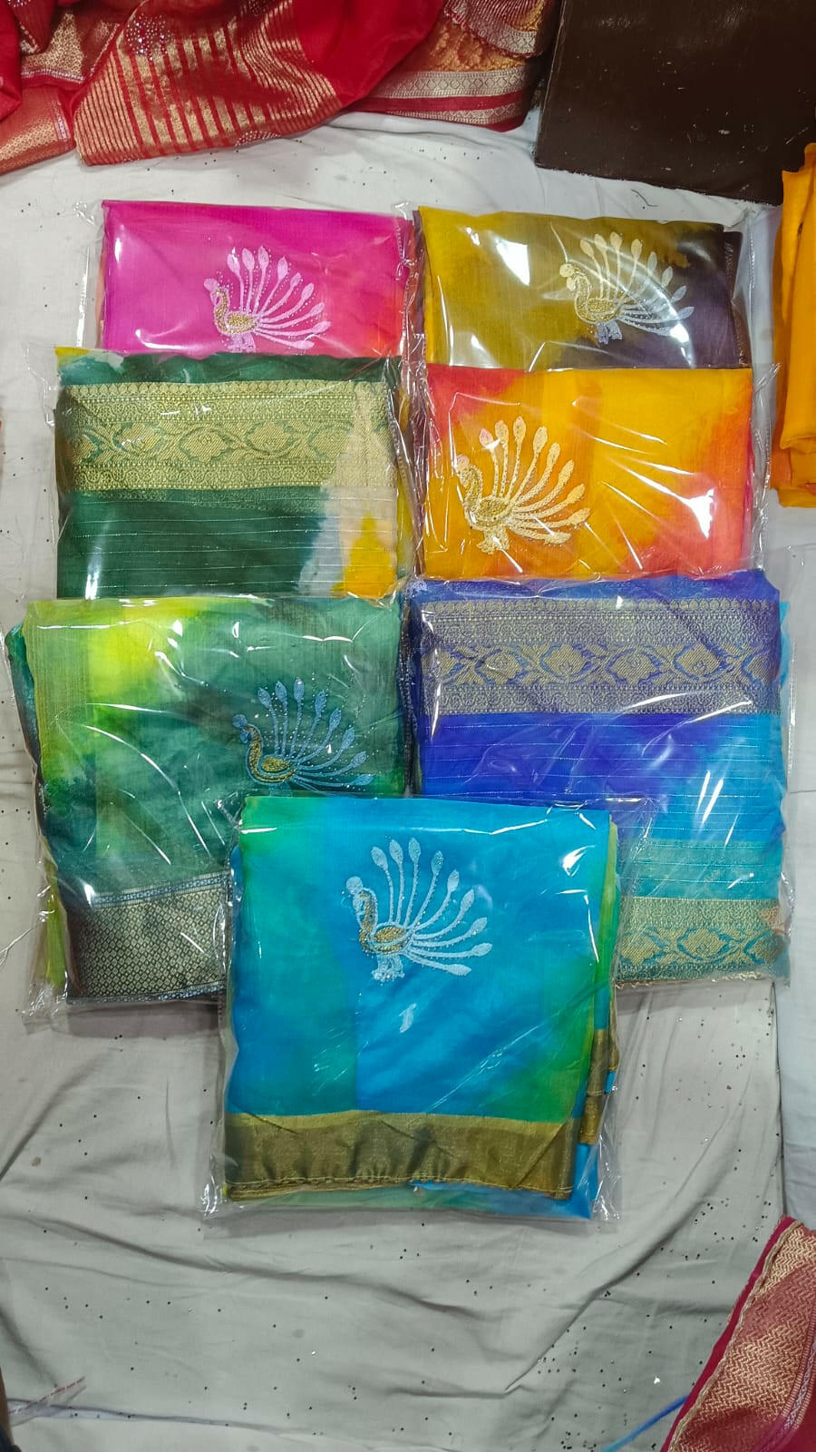 Organza Peacock Saree.