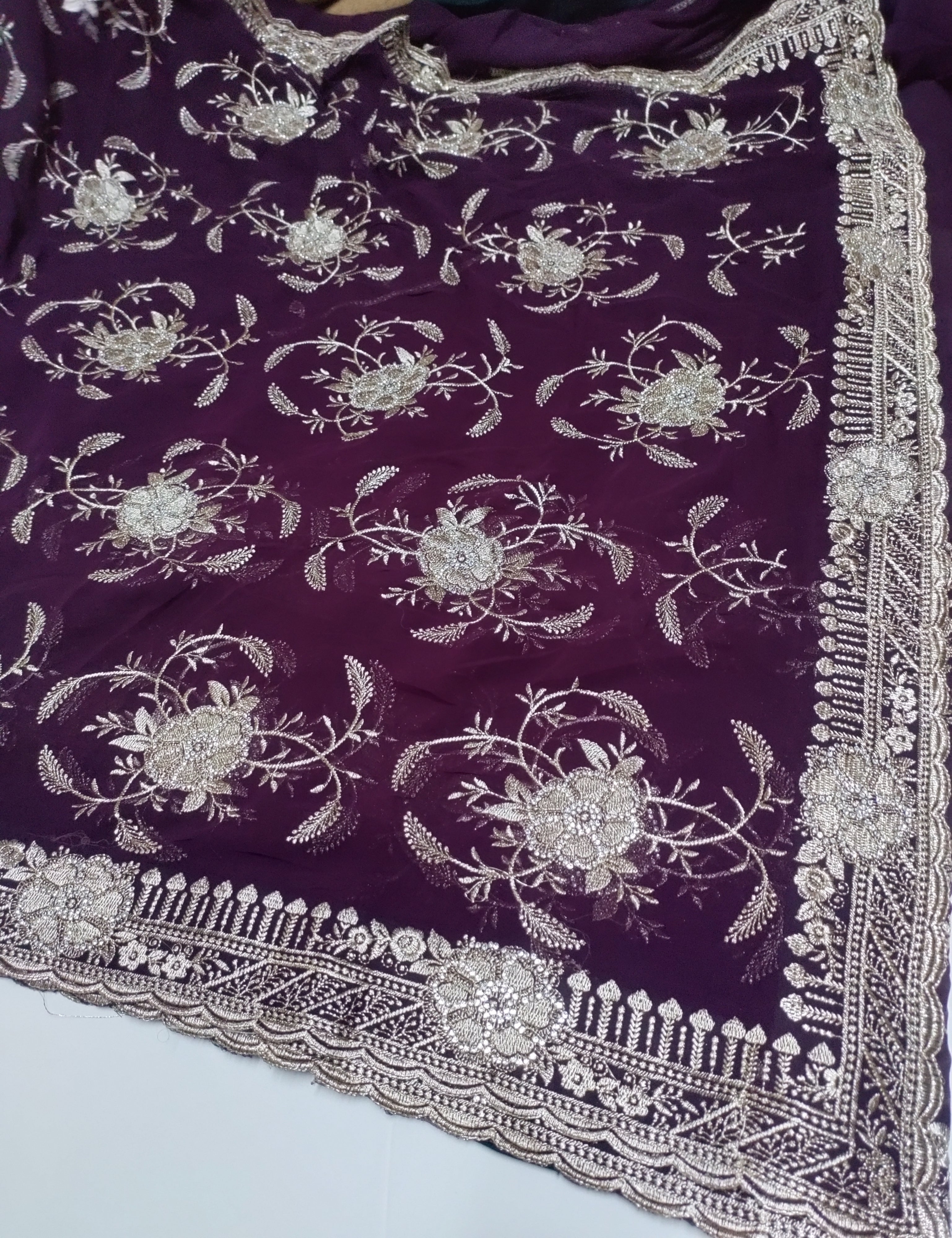 Zarkan Stone Work Saree