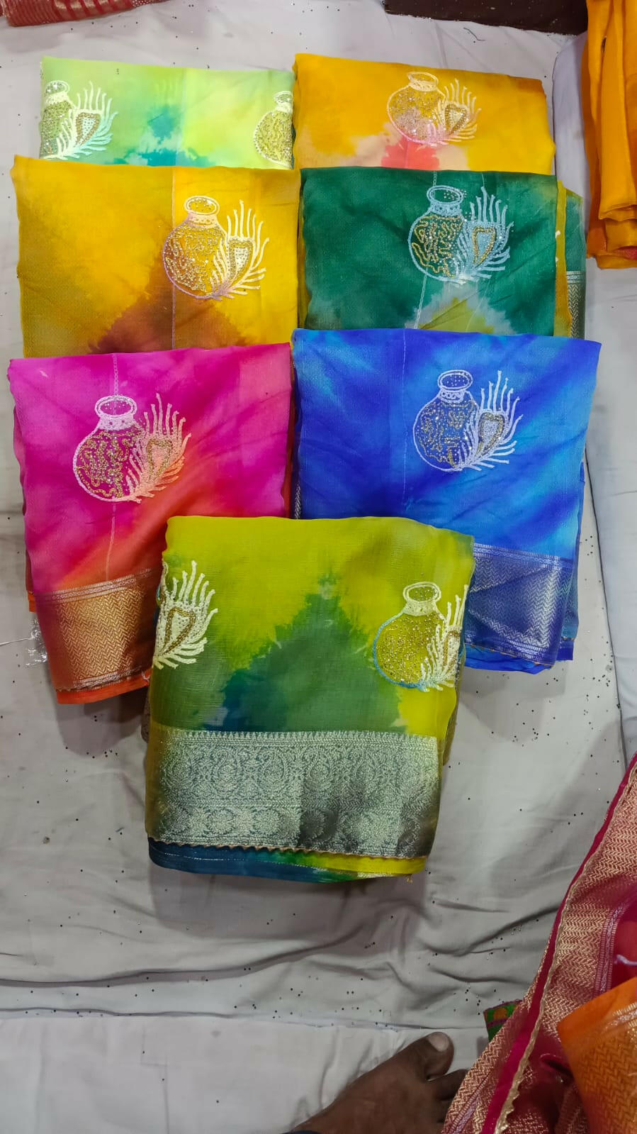Organza Matka Saree.